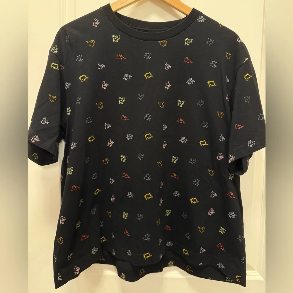 Uniqlo Unisex Pokémon Print Black T Shirt - Picture 1 of 5
